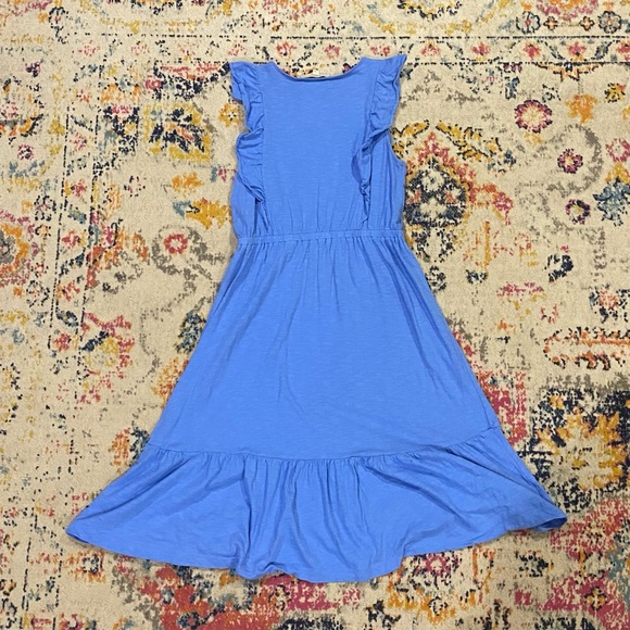LOFT Sky Blue Womens Dress with Ruffles - Picture 2 of 3